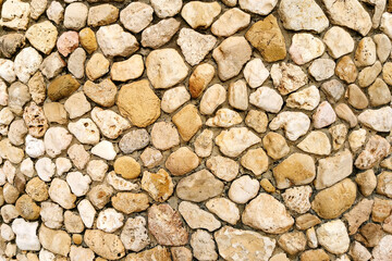 Natural limestone wall.