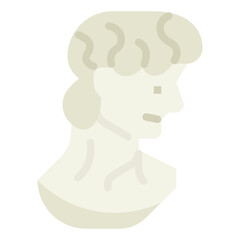 david head flat icon style