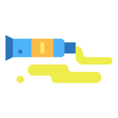 paint tube flat icon style