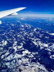 Fototapeta premium Aerial view from porthole