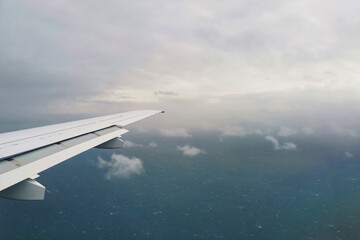 Aerial view from porthole