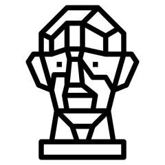 plaster model line icon style