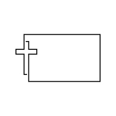 Fototapeta premium Christian cross icon. Religious cross logo isolated on white background