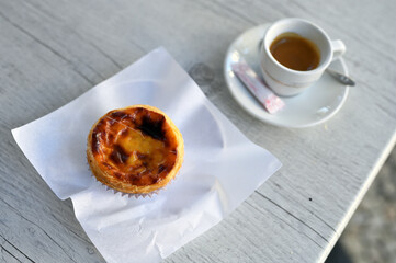 Traditional portuguese cakes pastel de nata