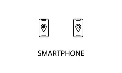 Smartphone double icon design stock illustration