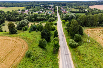 View of the Borovskaya road passing through the village of Gorodnya, where Napoleon's headquarters was located in October 1812
