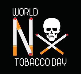 No Tobacco Day Poster, May 31.Stop smoking campaign. Vector illustration