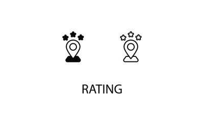 Rating double icon design stock illustration