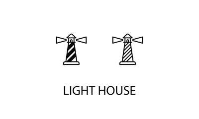 Light house double icon design stock illustration