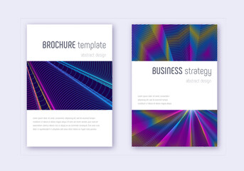 Fototapeta premium Minimalistic cover design template set. Rainbow ab