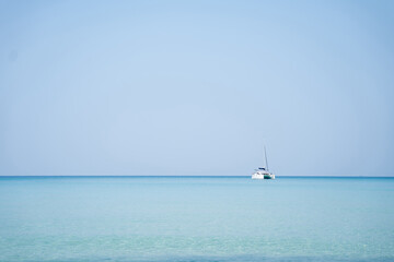 Fototapeta premium Yacht in the sea at tropical island Koh Kood in Thailand