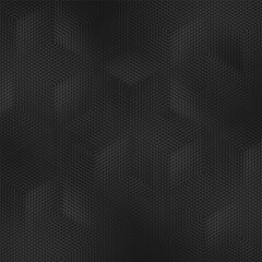 Abstract background from hexagons. Vector illustration from a set of hexagons in contour lines. Sketch for creativity.