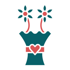 Vector Design Flower Bouquet Icon Style