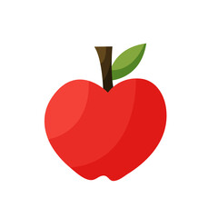 red apple isolated illustration