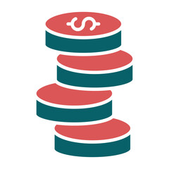 Vector Design Stack Of Coins Icon Style