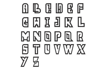 vector alphabet font logo design