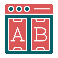 Vector Design Ab Testing Icon Style