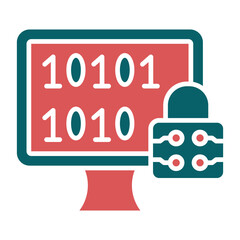 Vector Design Encrypted Data Icon Style