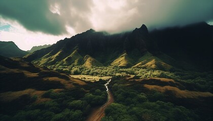 sunrise in the mountains, Generative AI