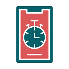 Vector Design Mobile Stopwatch Icon Style