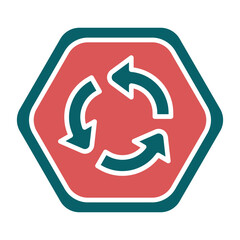 Vector Design Roundabout Icon Style