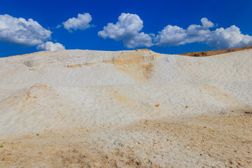 View of the white sand hills