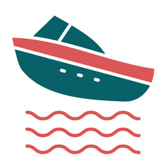 Vector Design Speed Boat Icon Style