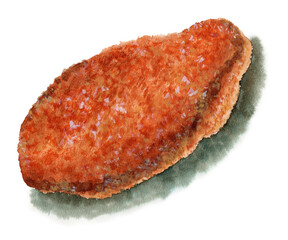アナログ水彩カレーパン