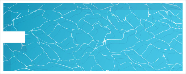 Swimming pool top view for design. Rectangular form of  outdoor pool. PNG image. Flat design.  Outdoor element isolated for landscape project, plan of yard, map of city.