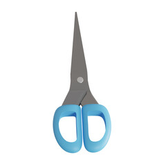 3d rendered blue scissors perfect for design project