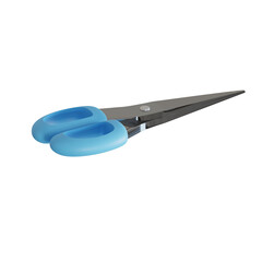 3d rendered blue scissors perfect for design project