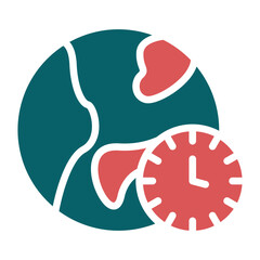 Vector Design Time Zone Icon Style