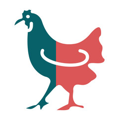 Vector Design Chicken Icon Style