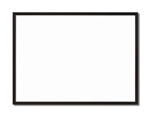 Blank picture frame mockup isolated in transparent background, Horizontal artwork template for painting, photo or poster, Removal isolated PNG