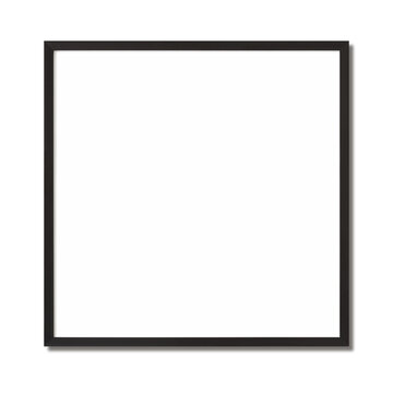 Black square frame mockup isolated cutout PNG on transparent background, Artwork template for painting, photo or poster, isolated graphic design element
