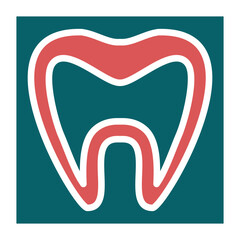 Vector Design Tooth Xray Icon Style