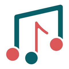 Vector Design Musical Notes Icon Style