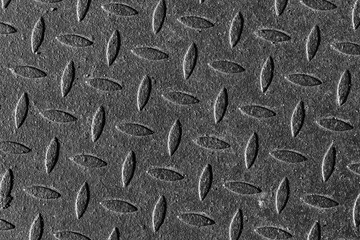 Old metal plate texture with diamond plate pattern