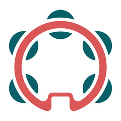 Vector Design Tambourine Icon Style