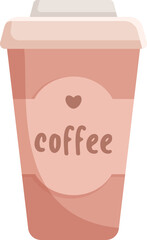 Isolated kawaii coffee paper cup