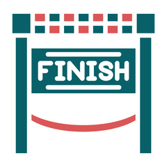 Vector Design Finish Line Icon Style