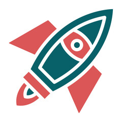 Vector Design Rocket Icon Style