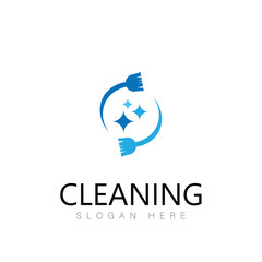 cleaning clean service logo icon vector