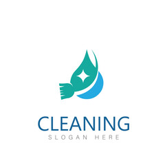 cleaning clean service logo icon vector