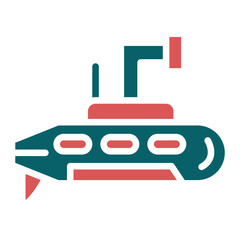 Obraz premium Vector Design Army Submarine Icon Style