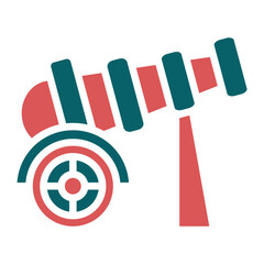 Vector Design Pirate Cannon Icon Style