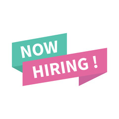 now hiring banner