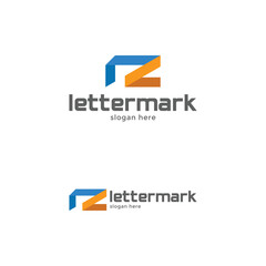 Letter AC abstract letter mark logo design template