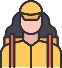 delivery woman icon