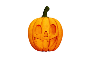 3D. Scary carved pumpkins are a common sight during Halloween. It is generally carved into a spooky or funny face using a knife or other carving.